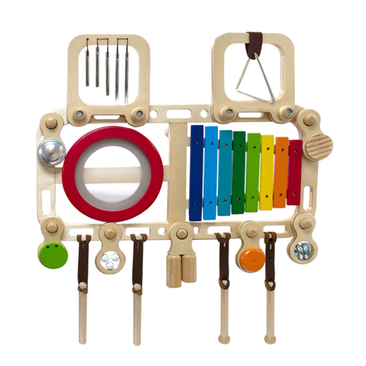 I'm Toy Melody Mix Wall-Mounted Musical Wooden Bench for Kids