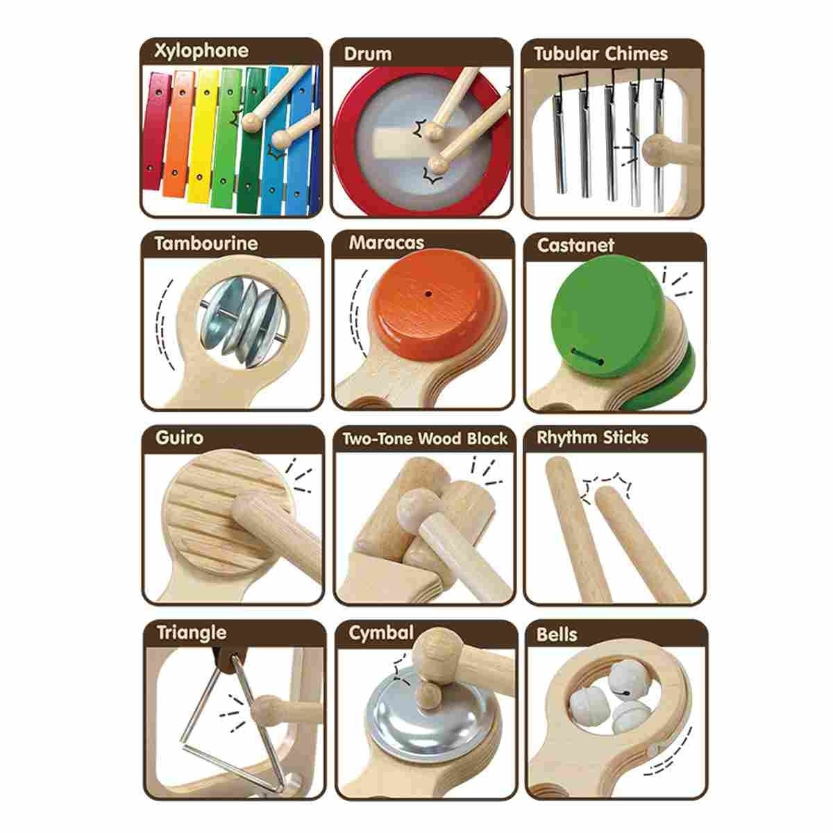 I'm Toy Melody Mix Wall-Mounted Musical Wooden Bench for Kids