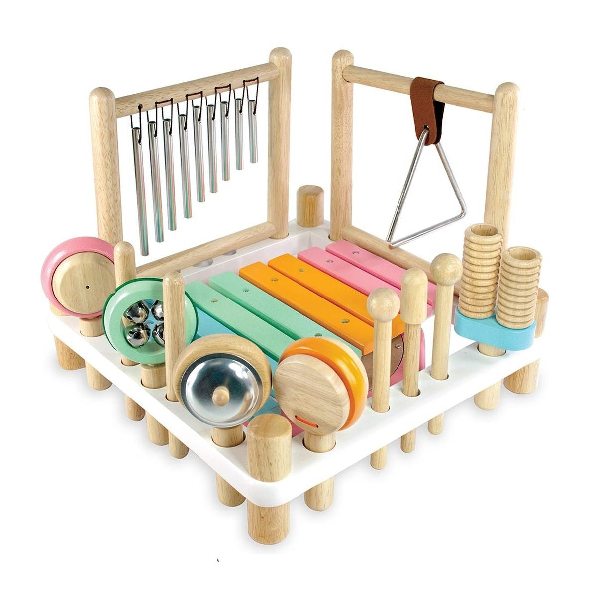 I'm Toy Wooden Melody Mix Musical Instrument Set for Kids Pastel