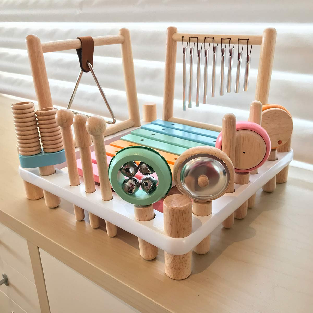 I'm Toy Wooden Melody Mix Musical Instrument Set for Kids Pastel