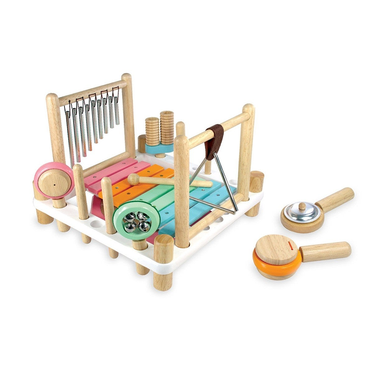 I'm Toy Wooden Melody Mix Musical Instrument Set for Kids Pastel