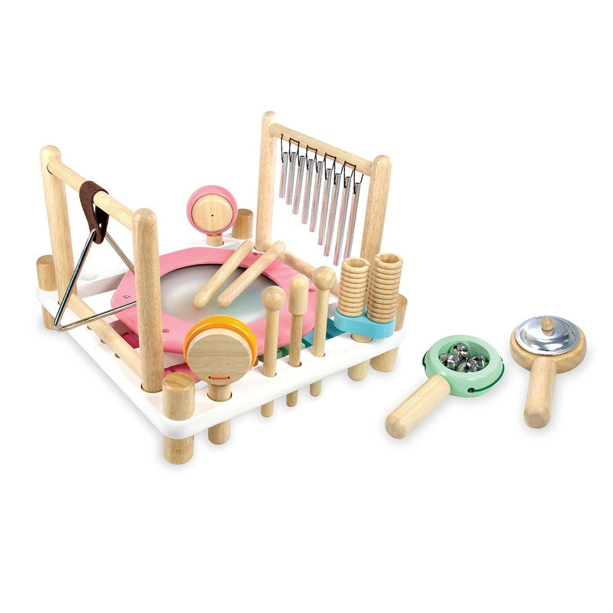 I'm Toy Wooden Melody Mix Musical Instrument Set for Kids Pastel