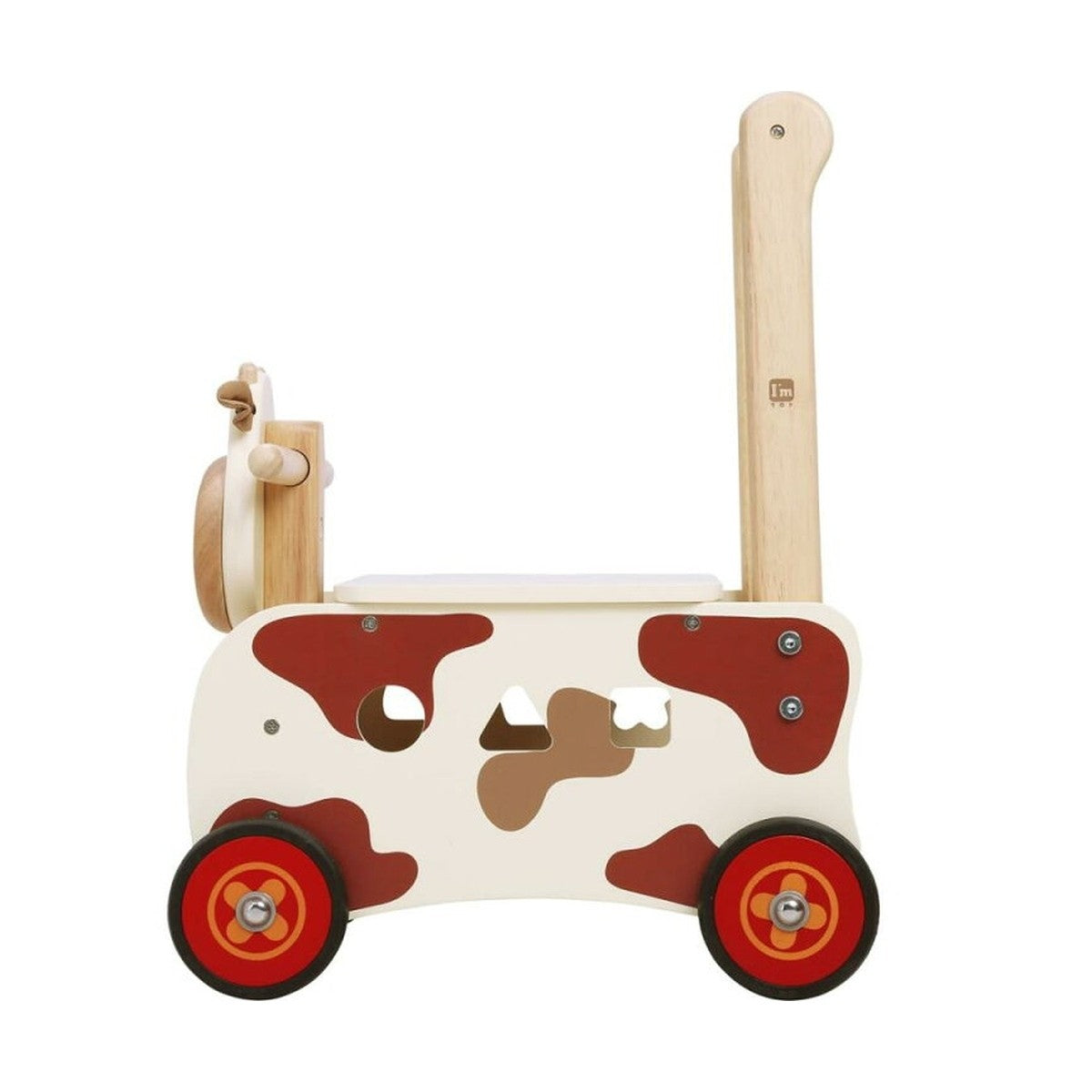 I'm Toy Wooden Walk and Ride Cow Sorter 2 in 1 Activity Toy for Toddlers