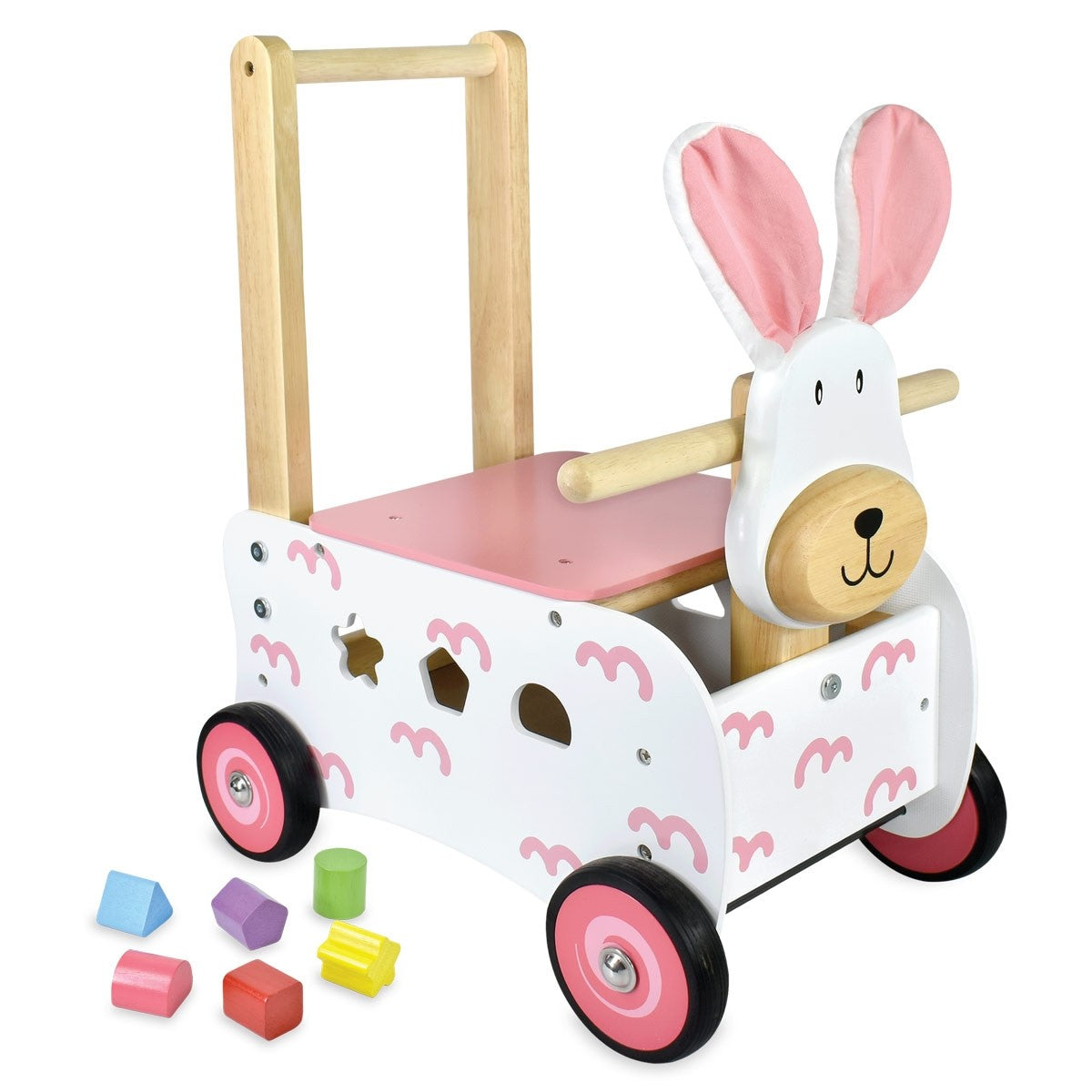 I'm Toy Wooden Walk and Ride Bunny Sorter 2 in 1 Activity for Toddlers