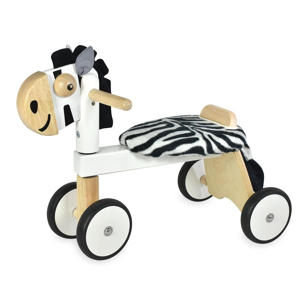I'm Toy Wooden Zebra Animal Style Ride On for Toddlers