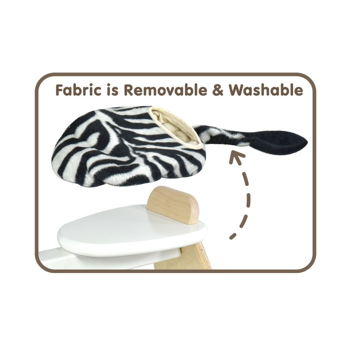 I'm Toy Wooden Zebra Animal Style Ride On for Toddlers