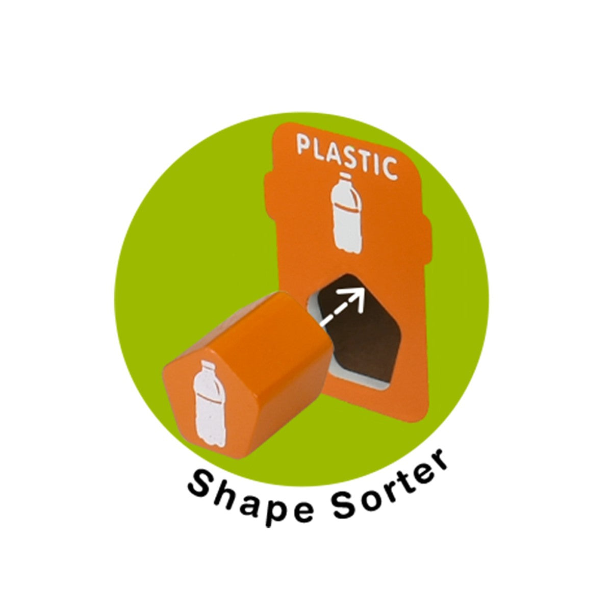 I'm Toy Wooden Walk and Ride Recycling Truck Shape Sorter Toy for Toddlers