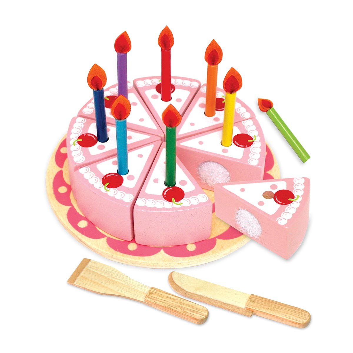 I'm Toy Wooden Pretend Play Birthday Party Cake Toys for Kids