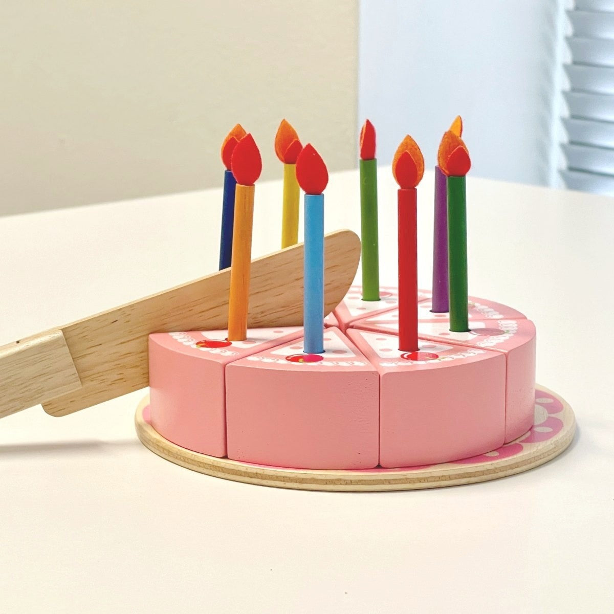 I'm Toy Wooden Pretend Play Birthday Party Cake Toys for Kids