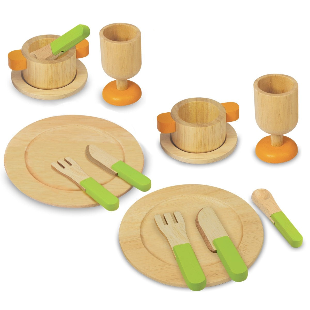 I'm Toy Wooden Kitchen Dining Pretend Play Set for Kids