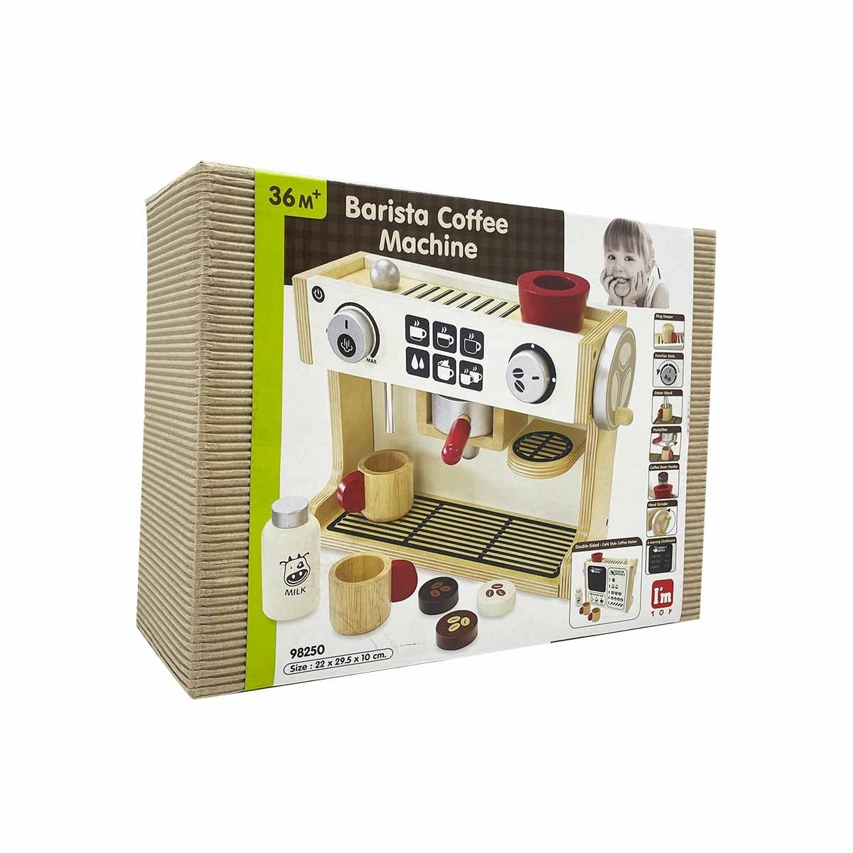 I'm Toy Barista Kitchen Coffee Maker Pretend Play for Toddlers
