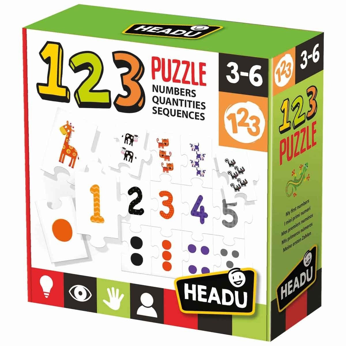Headu 123 Puzzle for Counting and Number Recognition