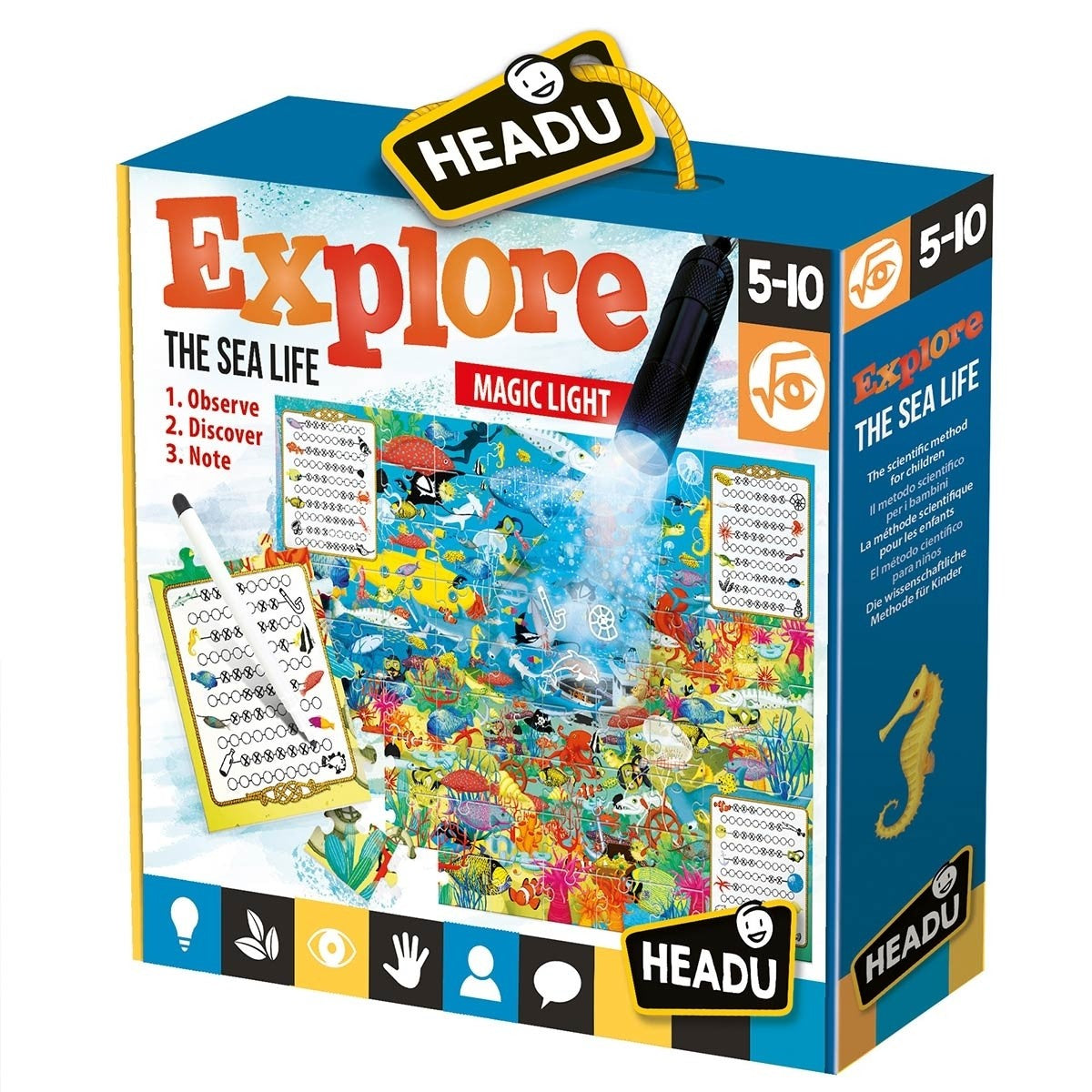 Headu Magical Sea World Puzzle with Torch for Scientific Exploration