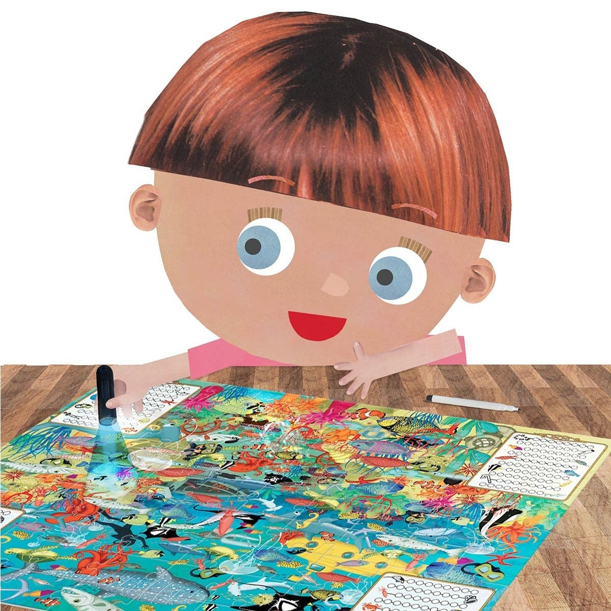 Headu Magical Sea World Puzzle with Torch for Scientific Exploration