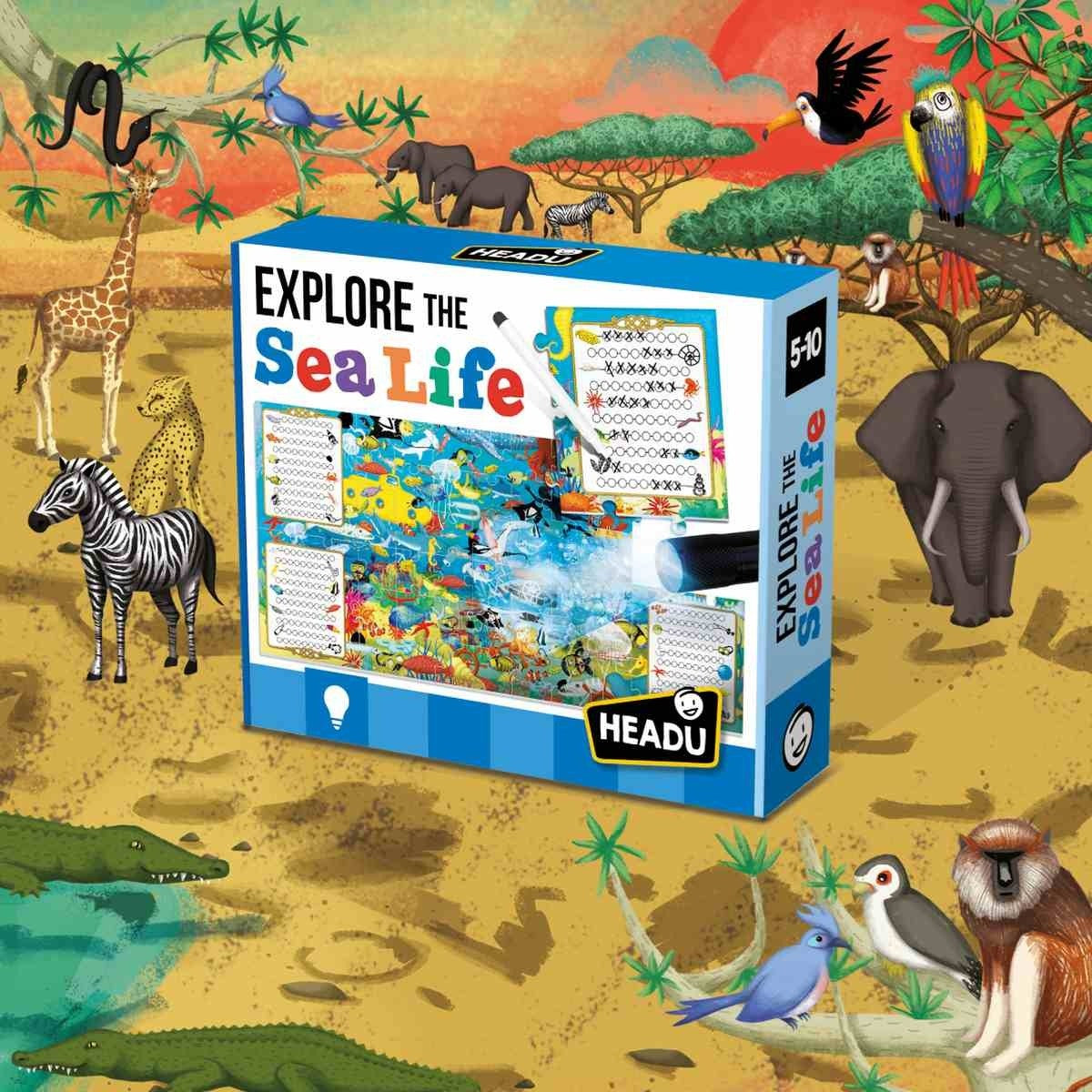 Headu Magical Sea World Puzzle with Torch for Scientific Exploration