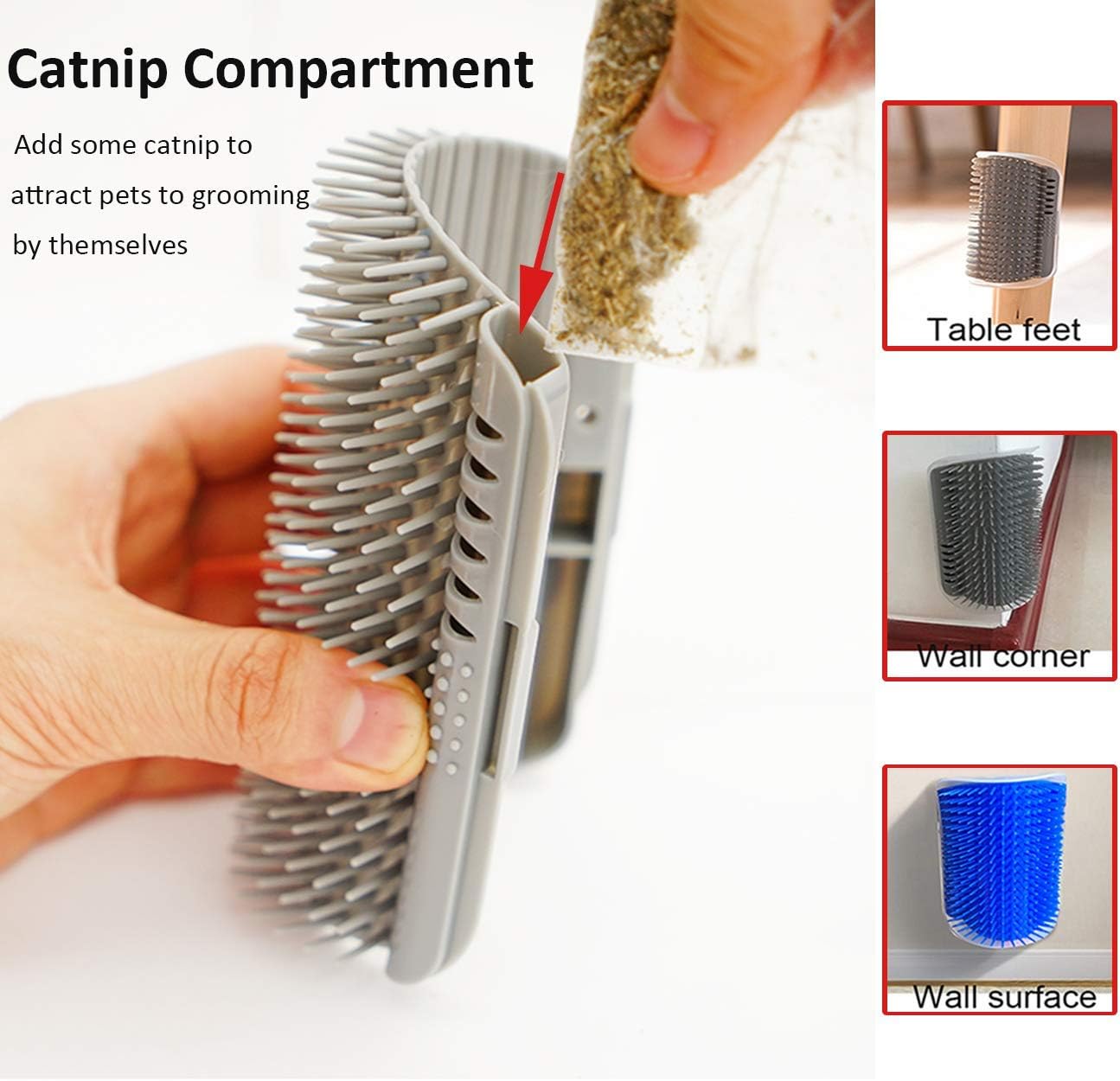 Hansona 2PCs Pet Self Grooming Brush