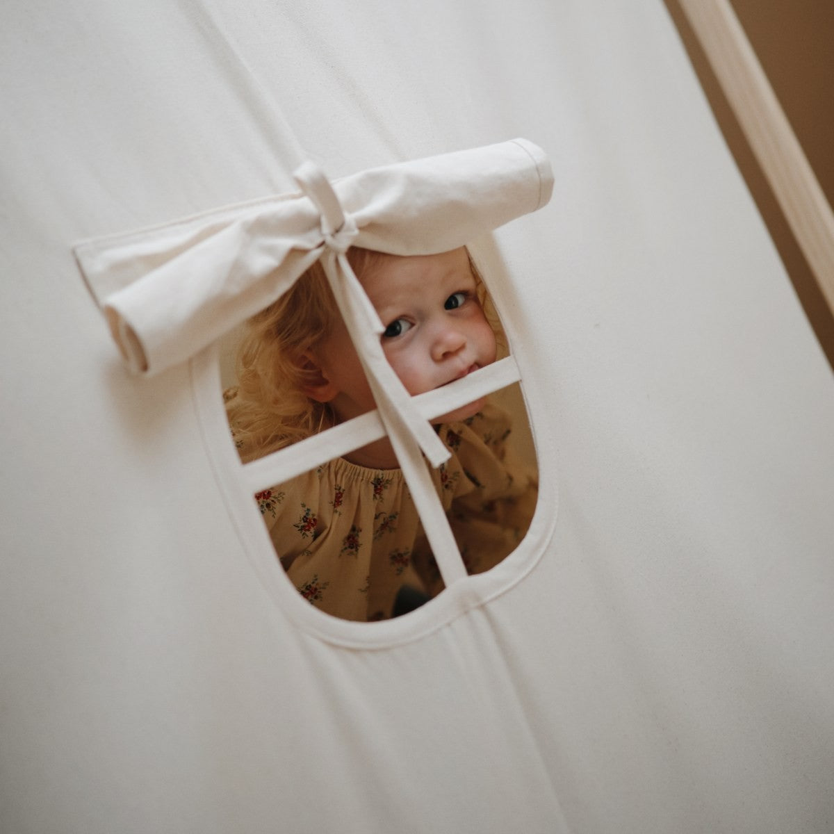 Kinderfeets Natural Cotton Play Tent Indoor Kids’ Teepee for Imaginative Play