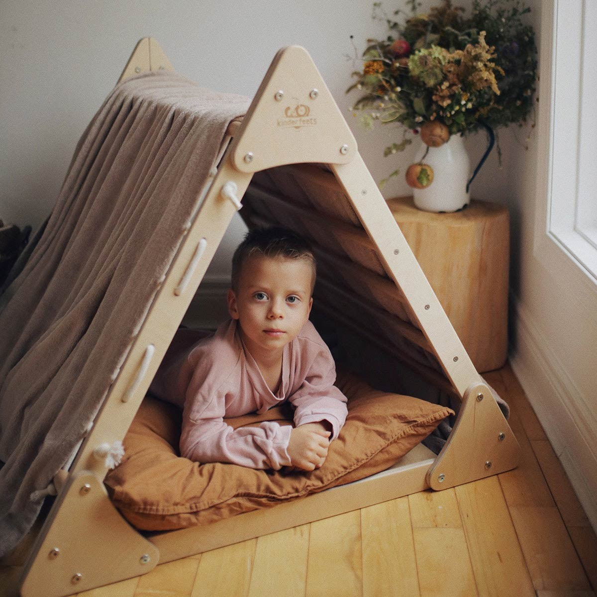 Kinderfeets Pikler Triple Climber Wooden Play Frame for Kids