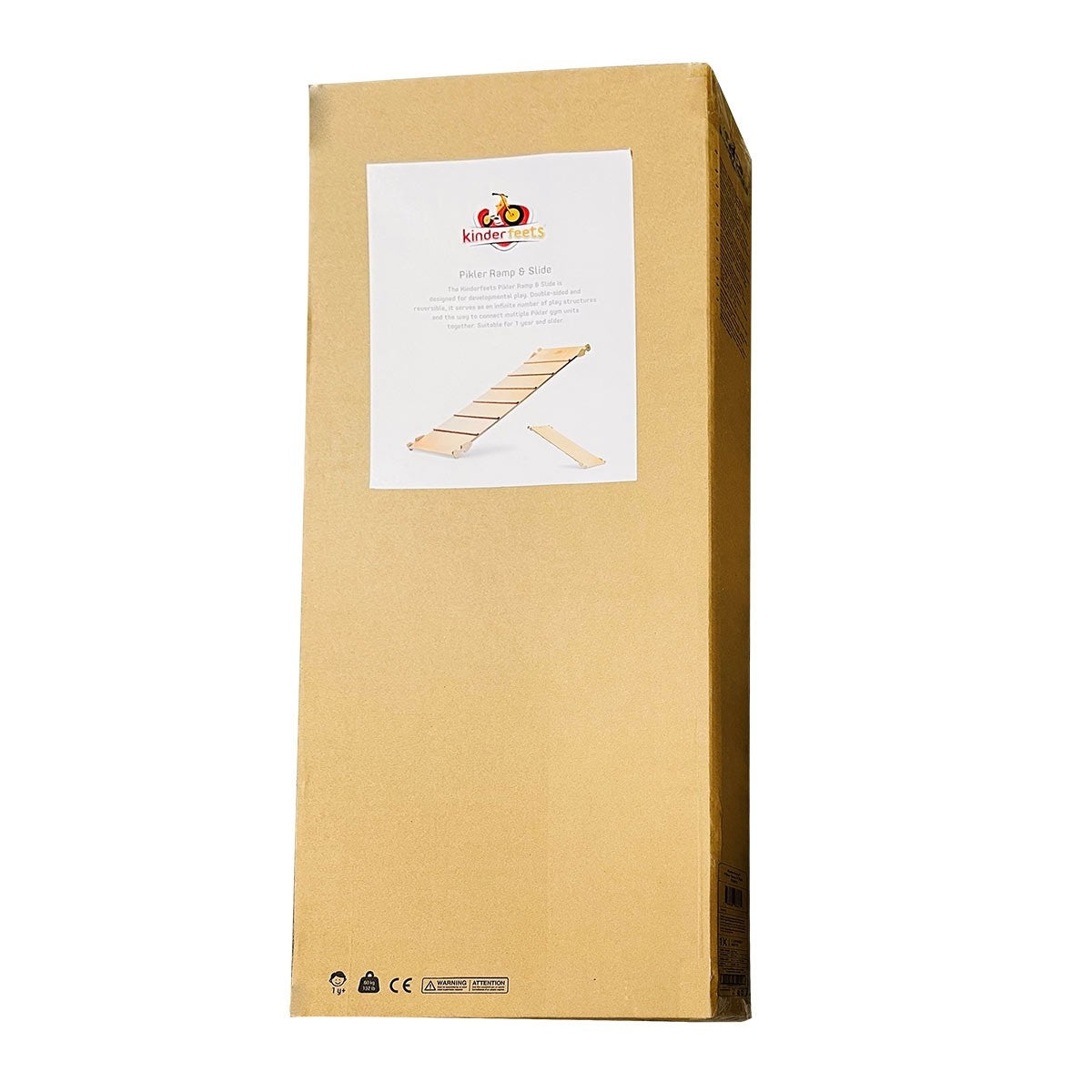 Kinderfeets Pikler Ramp & Slide Reversible Wooden Climbing Accessory for Toddlers