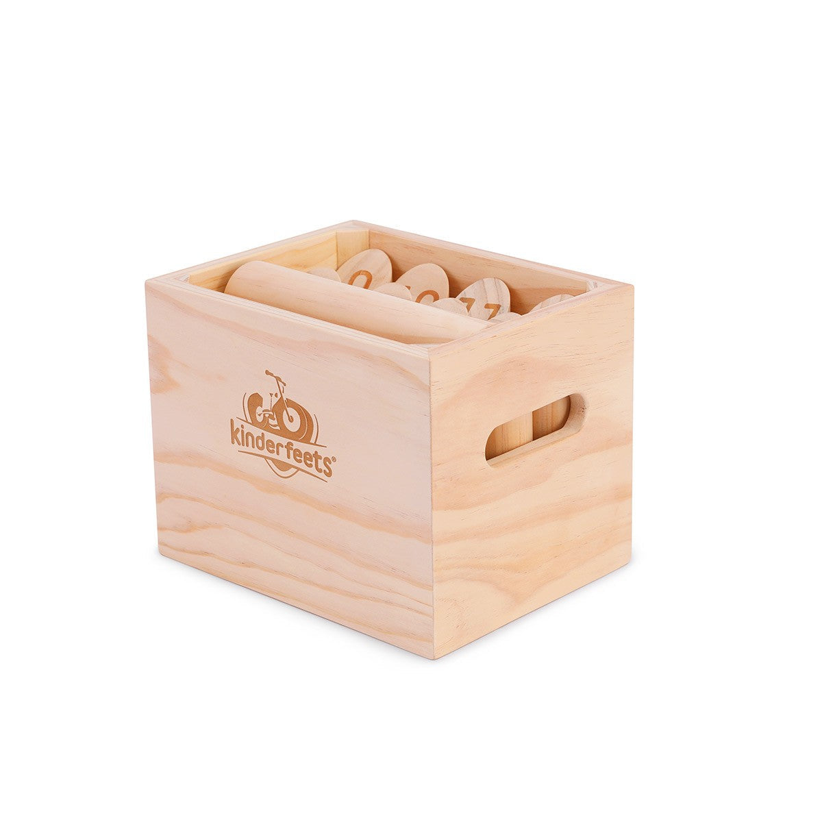 Kinderfeets Skittle Sticks Wooden Lawn Game with 12 Numbered Pins