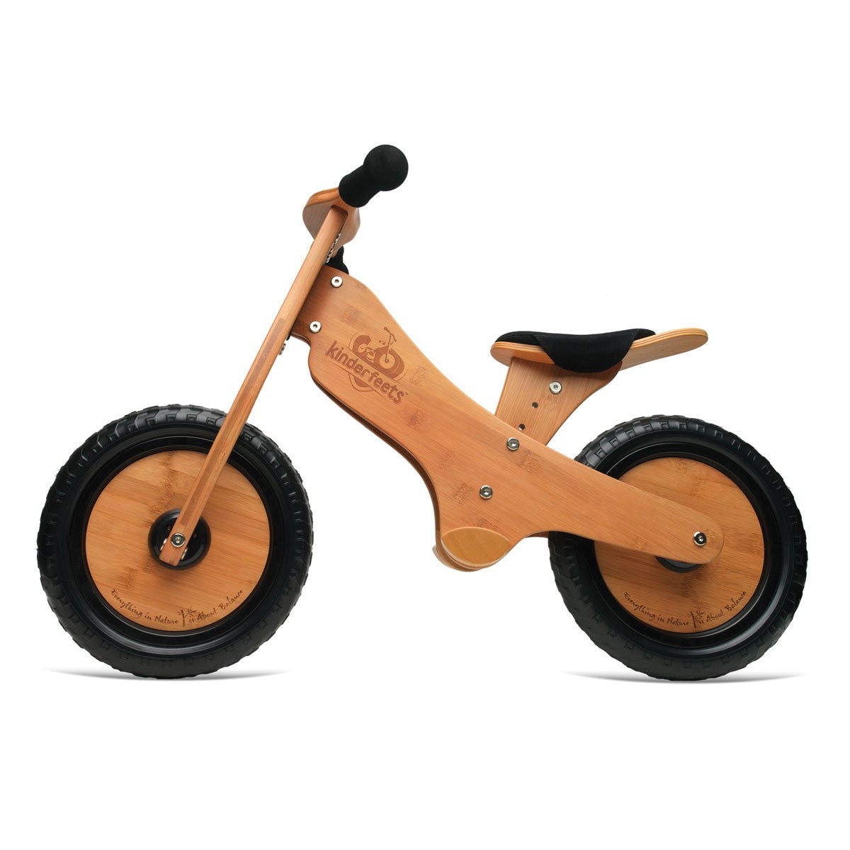 Kinderfeets Bamboo Balance Bike organic Wooden Ride On for Toddlers