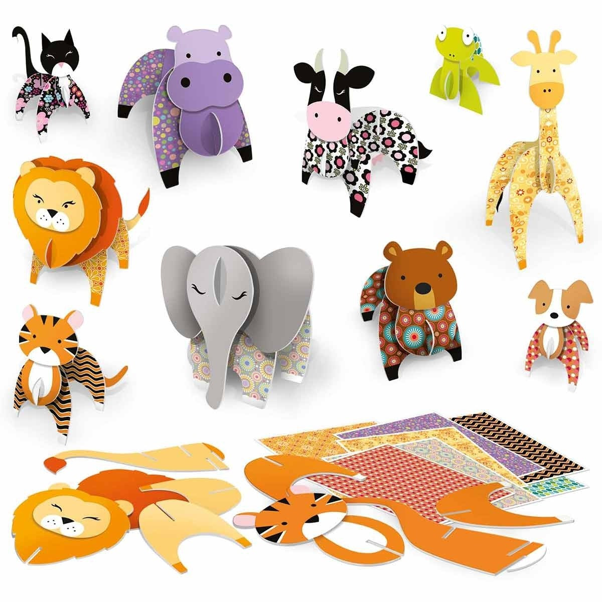 Headu Make 3D Animals Creative Craft Assembly Kit for Kids