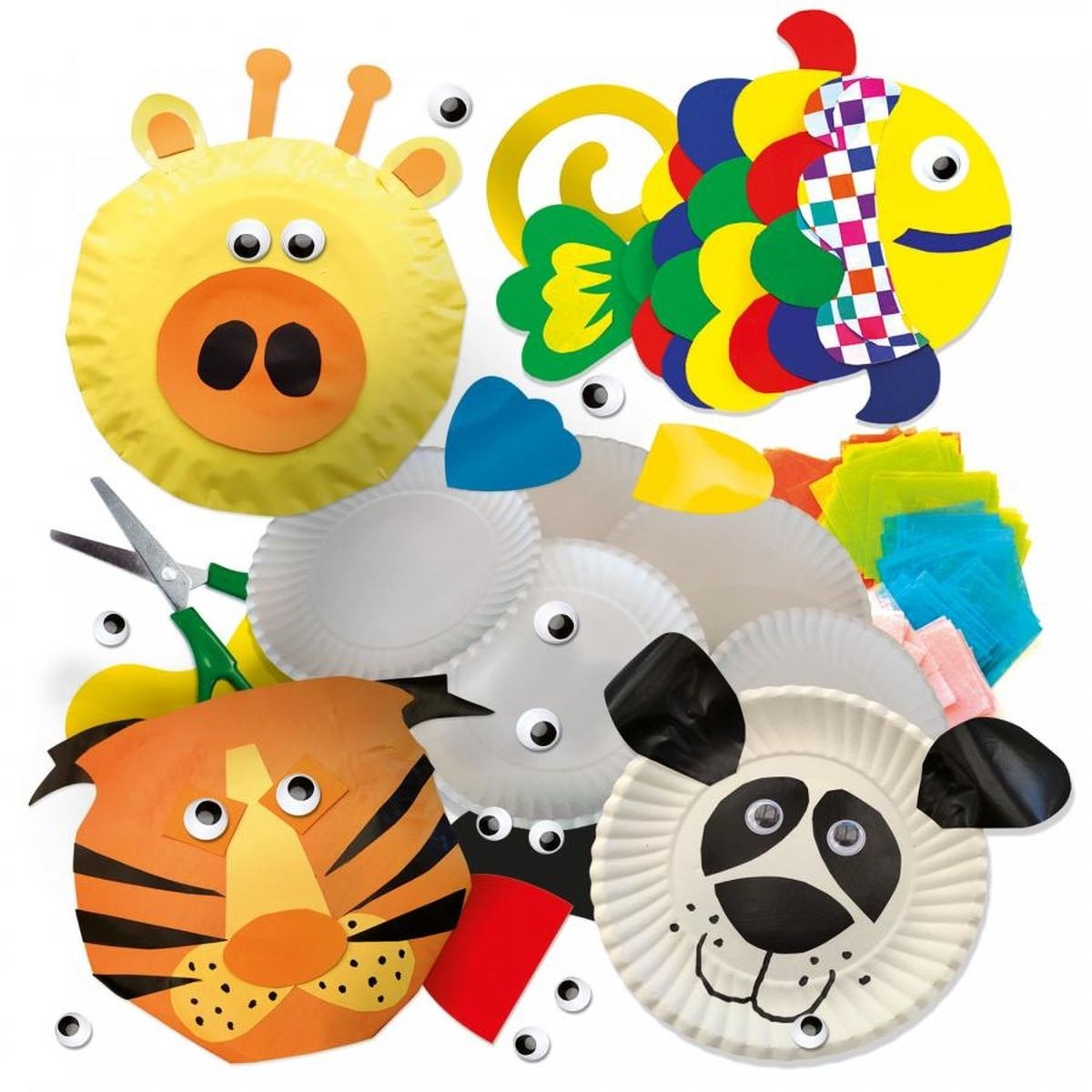 Headu Paper Plate Animal Craft Kit for Kids