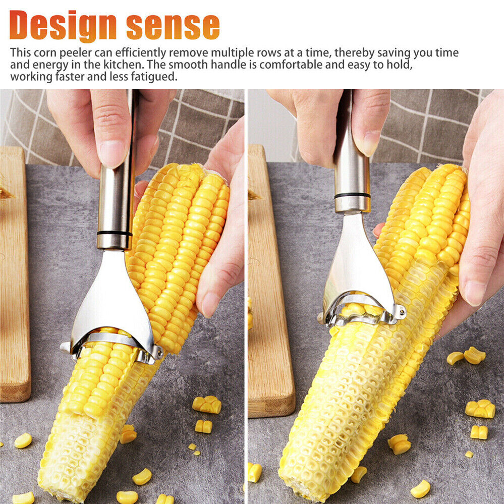Hansona One-Step Kitchen Corn Peeler Striper Thresher Cutter Tool
