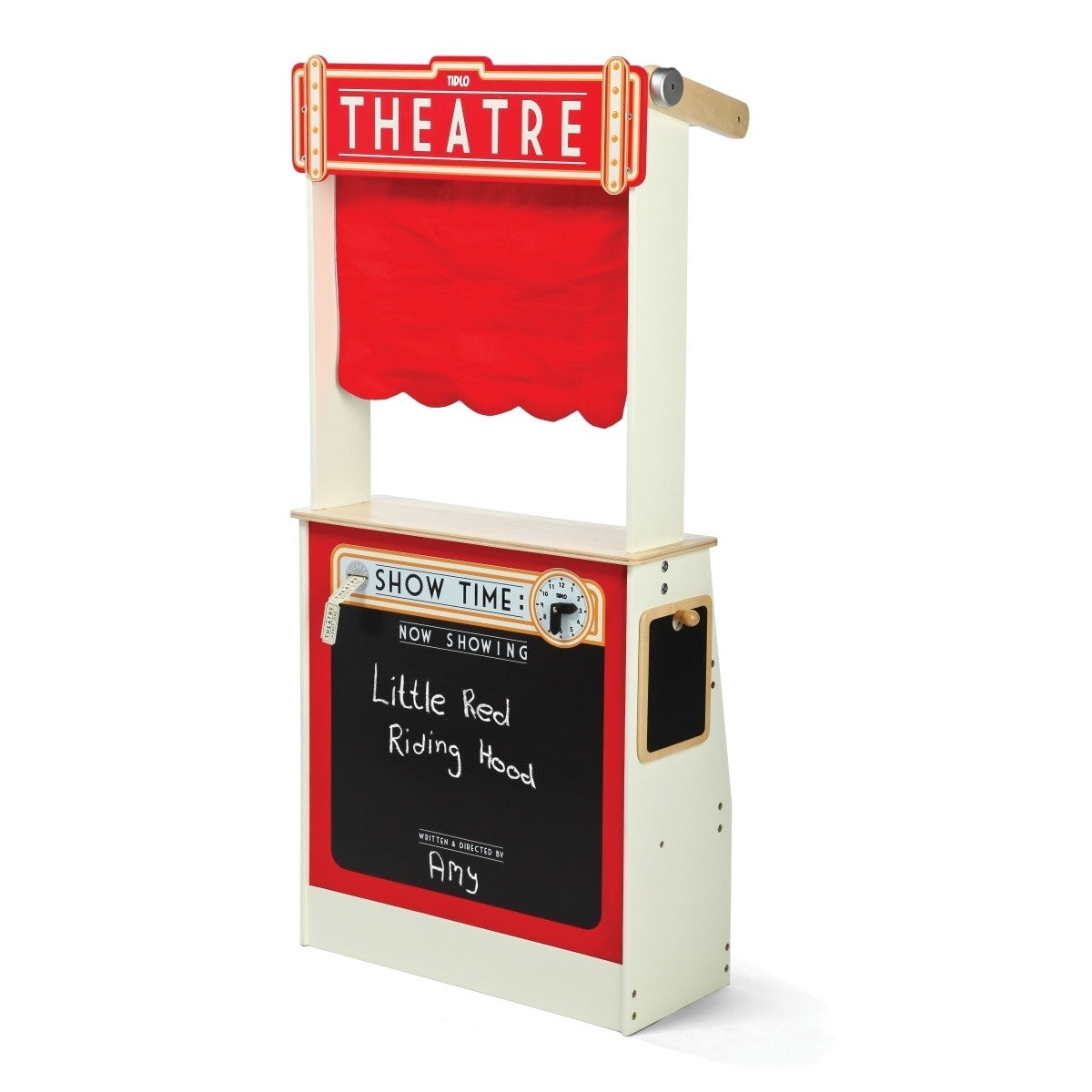 Tidlo Wooden Play Shop & Puppet Theatre 2 in 1 Role Play Toy for Kids