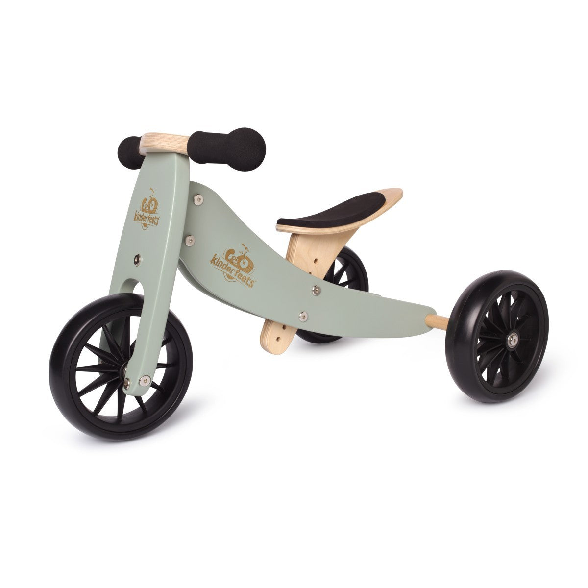 Kinderfeets Tiny Tot 2-in-1 Balance Bike and Trike - Sage