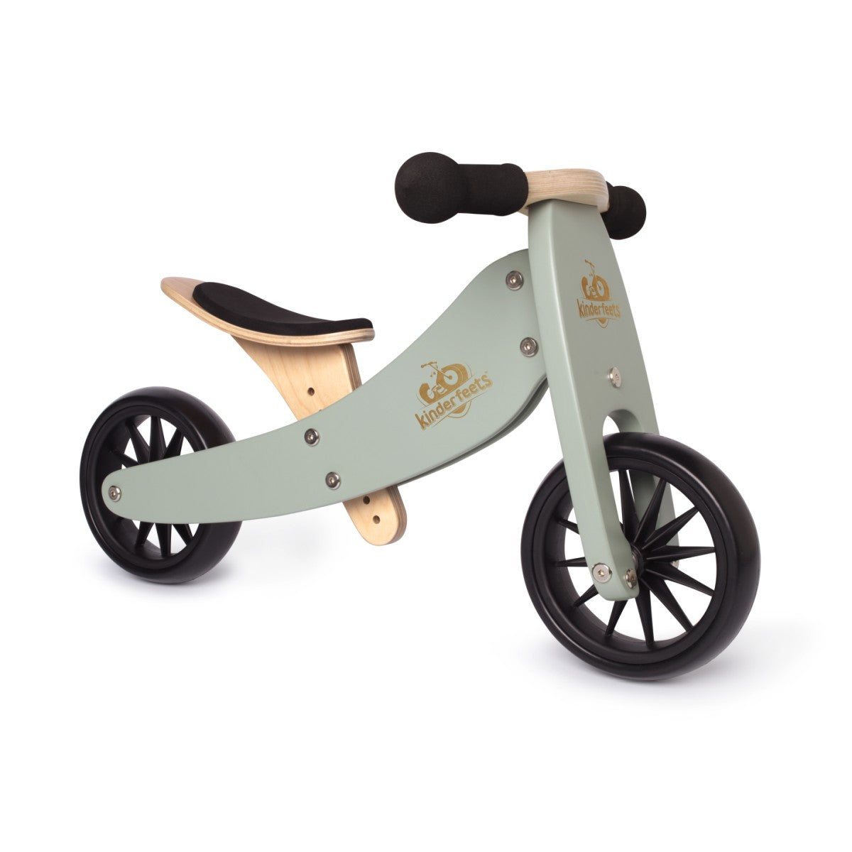 Kinderfeets Tiny Tot 2-in-1 Balance Bike and Trike - Sage