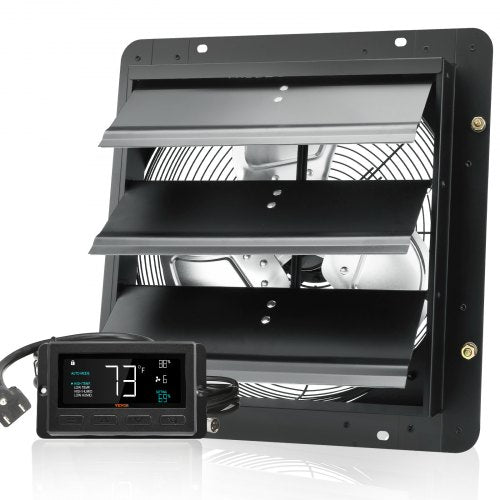 VEVOR Wall Mount Shutter Exhaust Fan 356 mm EC Motor Adjustable Speed