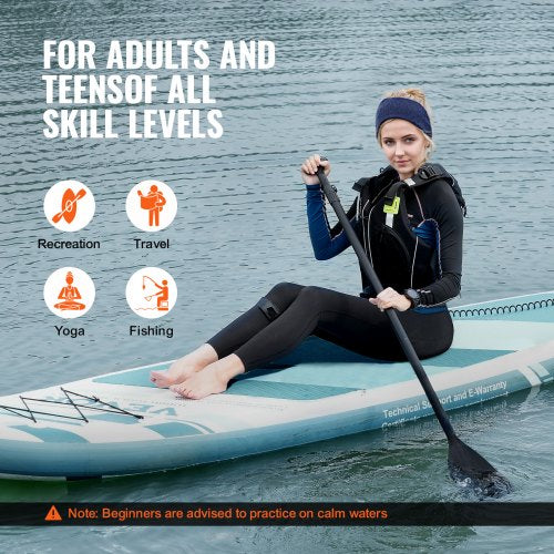 VEVOR Inflatable Stand Up Paddle Board 3048x838x152 mm Wide SUP with Accessories