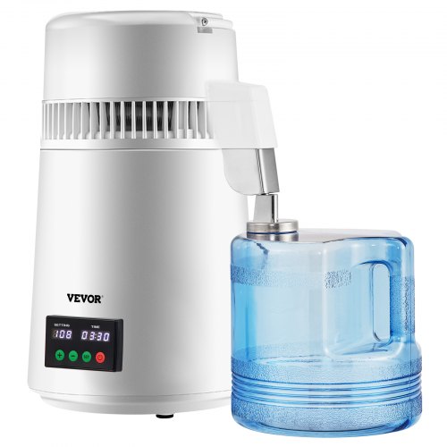 VEVOR 4L Stainless Steel Water Distiller Countertop Purifier with Glass Container
