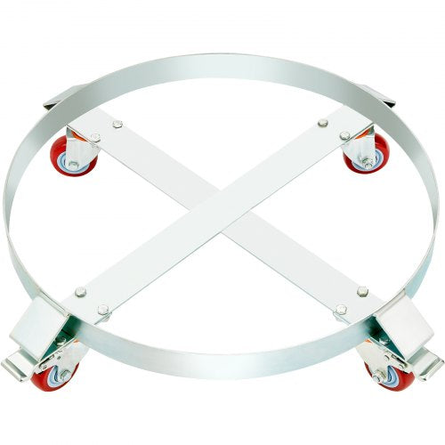 VEVOR 250 L Drum Dolly Heavy Duty 454 kg Load Barrel Cart with 4 Swivel Casters