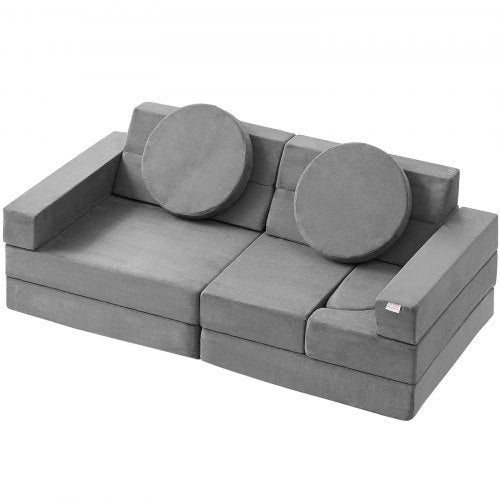 VEVOR 15pcs Modular Kids Nugget Couch Foam Sofa High Density 25D Sponge