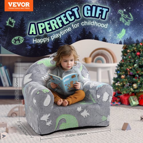 VEVOR Kids Chair Glow in the Dark Toddler Sofa Bed Armchair Playroom