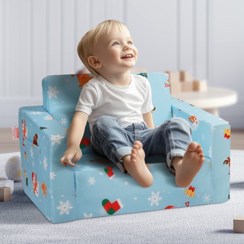VEVOR 2 in 1 Kids Couch Toddler Chair Fold Out Sofa Bed for Girls and Boys