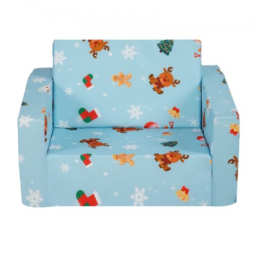 VEVOR 2 in 1 Kids Couch Toddler Chair Fold Out Sofa Bed for Girls and Boys