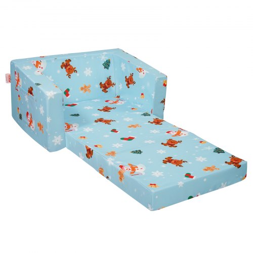 VEVOR 2 in 1 Kids Couch Toddler Chair Fold Out Sofa Bed for Girls and Boys