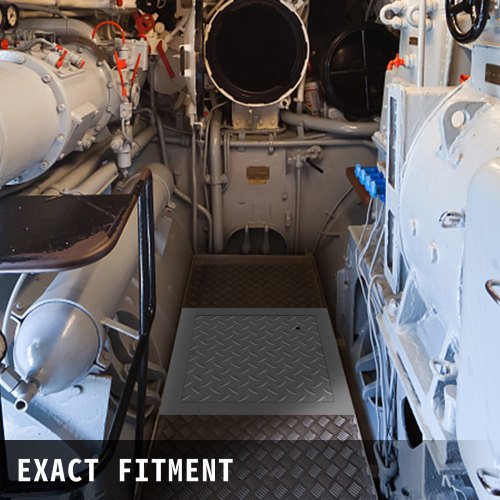 VEVOR Galvanized Steel Recessed Manhole Cover 11.8x11.8" Sealed Drain Lid