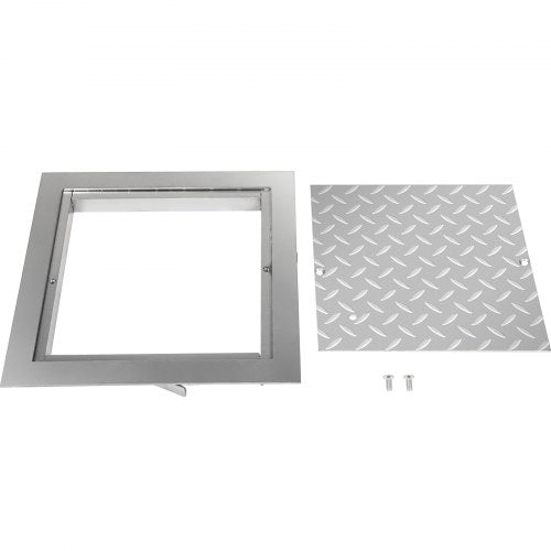 VEVOR Galvanized Steel Recessed Manhole Cover 11.8x11.8" Sealed Drain Lid
