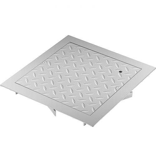 VEVOR Galvanized Steel Recessed Manhole Cover 11.8x11.8" Sealed Drain Lid