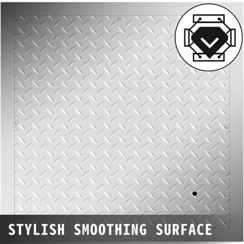 VEVOR Galvanized Steel Recessed Manhole Cover 23.6x23.6 inch with Frame