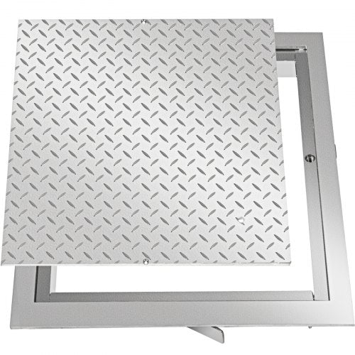 VEVOR Galvanized Steel Recessed Manhole Cover 23.6x23.6 inch with Frame