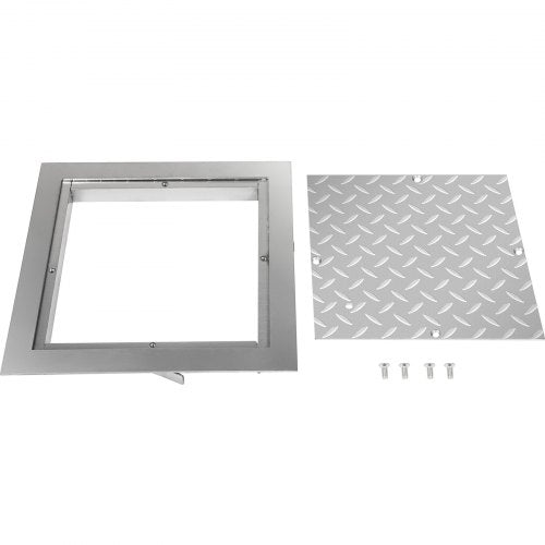 VEVOR Galvanized Steel Recessed Manhole Cover 23.6x23.6 inch with Frame