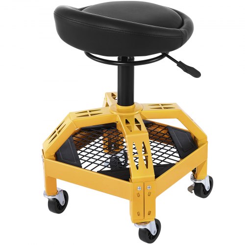 VEVOR Adjustable Rolling Garage Stool Mechanic Seat with Tool Tray 360° Swivel Wheels
