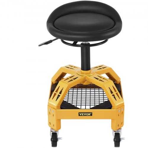 VEVOR Adjustable Rolling Garage Stool Mechanic Seat with Tool Tray 360° Swivel Wheels