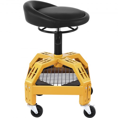 VEVOR Adjustable Rolling Garage Stool Mechanic Seat with Tool Tray 360° Swivel Wheels
