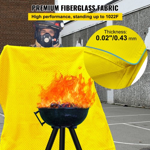 VEVOR Welding Blanket 8 x 10 Ft Fiberglass Fireproof Thermal Resistant with Bag